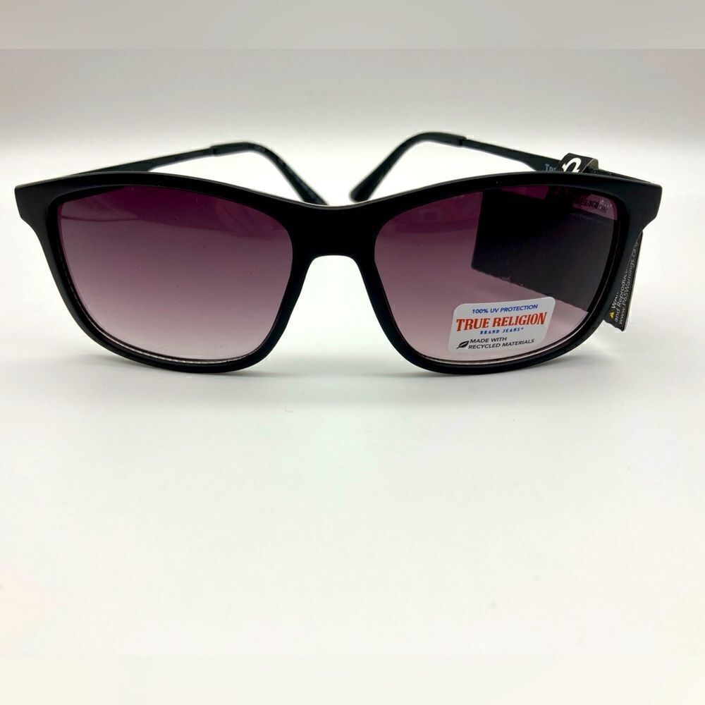 NWT True Religion TRM 1756 Unisex Black Sunglasses